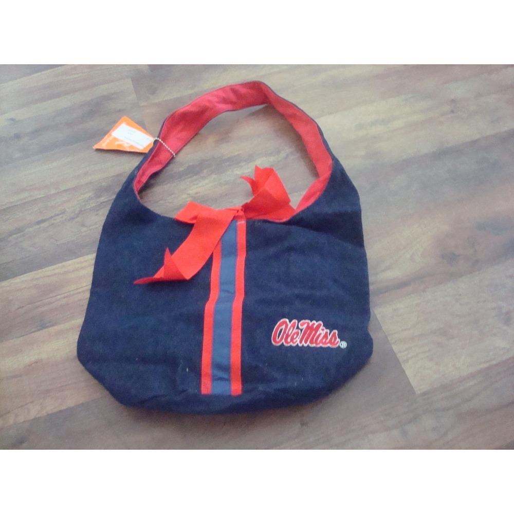 OLE MISS REBELS   9X12  Game Day Purse BAG HANDBAG TOTE  DEADSTOCK  VINTAGE‎ T7